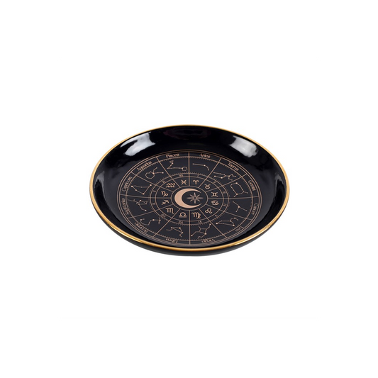 Black Astrology Wheel Trinket Dish