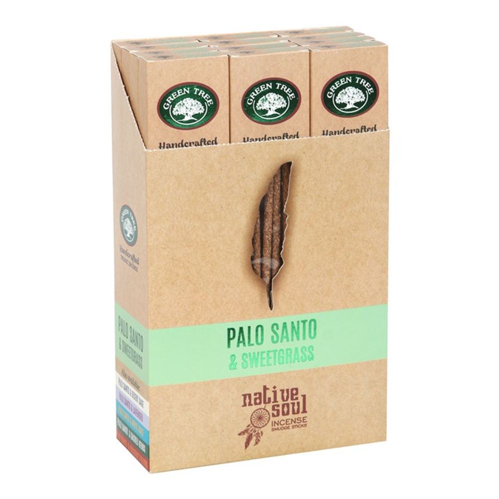 Set of 12 Palo Santo & Sweet Grass Smudge Incense Sticks