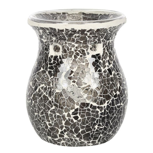 Large Grey Crackle Oil Burner