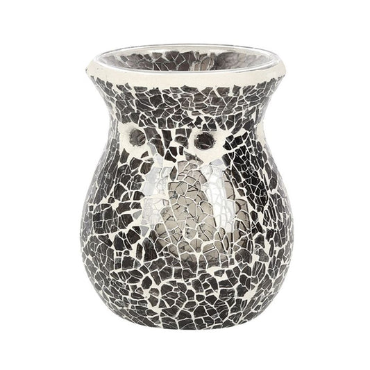 Small Grey Crackle Oil Burner