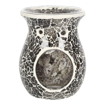 Large Grey Crackle Oil Burner