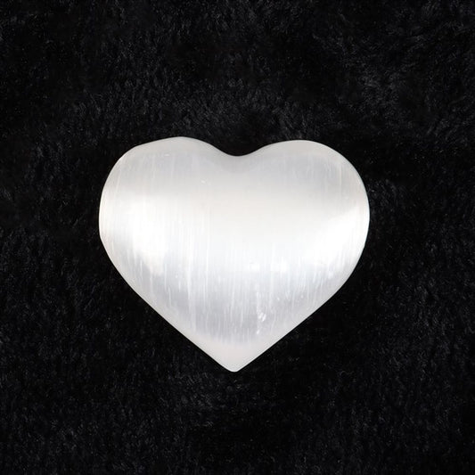 Small Selenite Crystal Heart