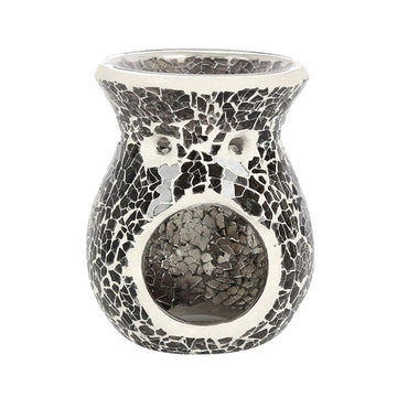 Small Grey Crackle Oil Burner